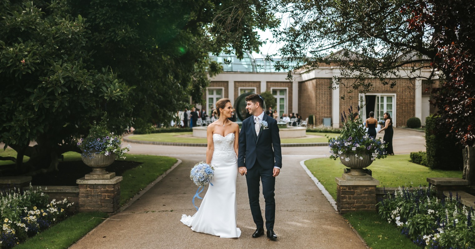 The bride & groom at The Hurlingham Club